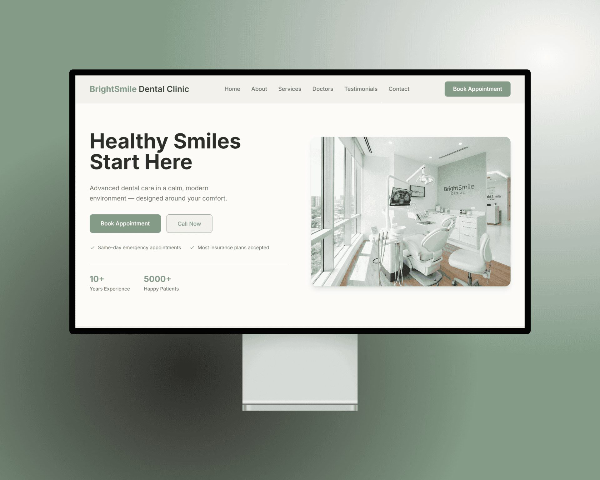 BrightSmile — Dental Clinic UI